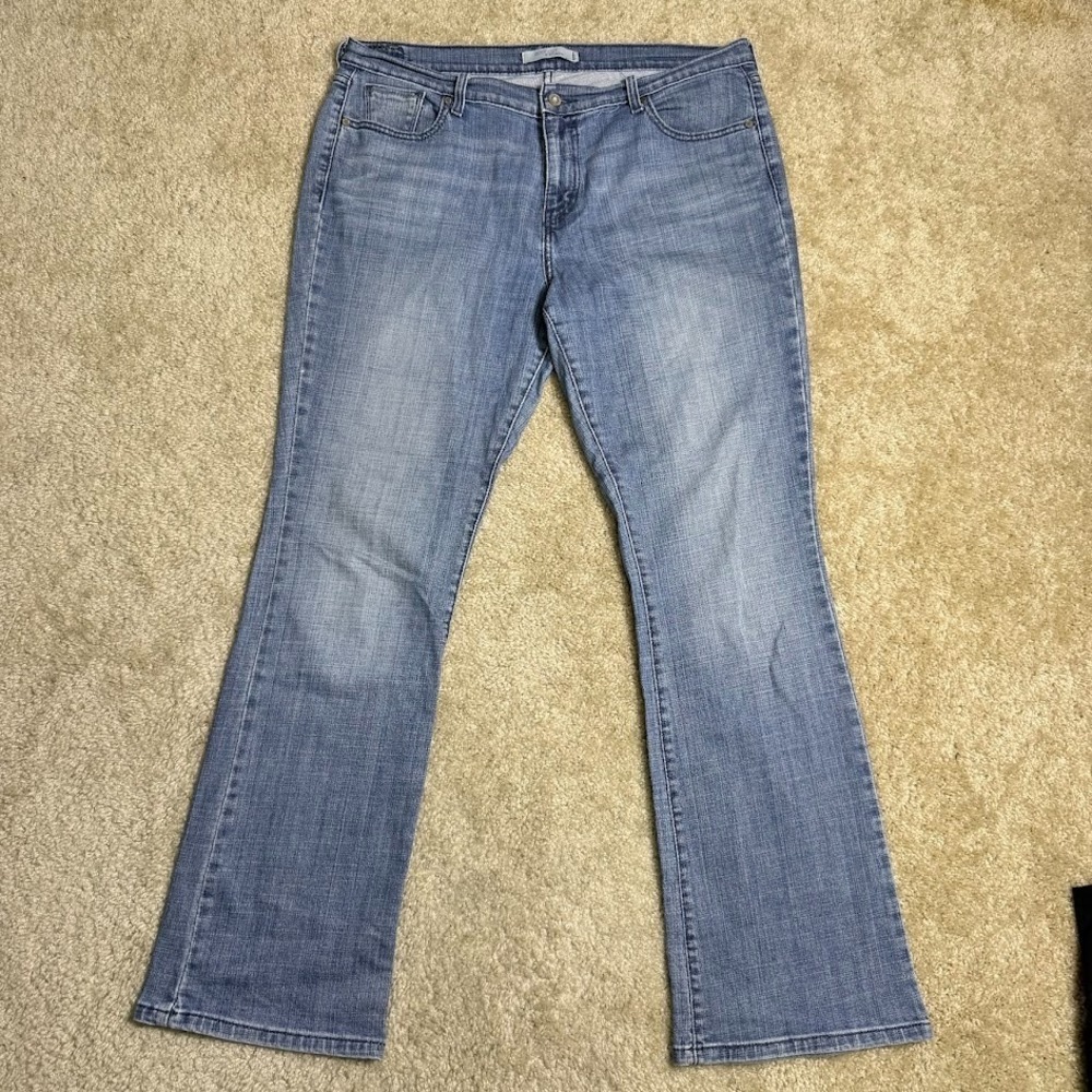 Levi's 515 Bootcut Jeans Women's 16 Long Medium Wash High Rise Stretch Blue